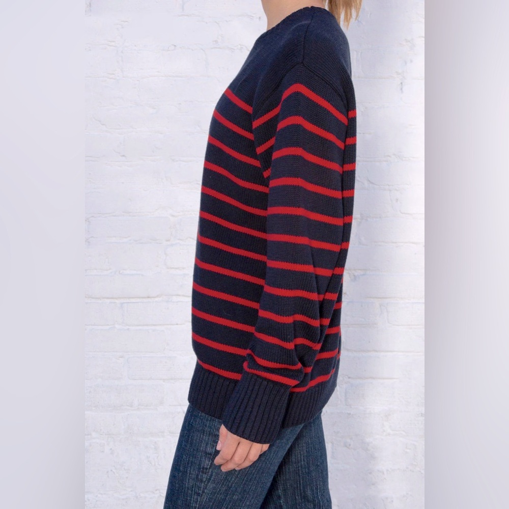 Brianna Cotton Thin Stripe Sweater Brandy Melville John Galt Oversize